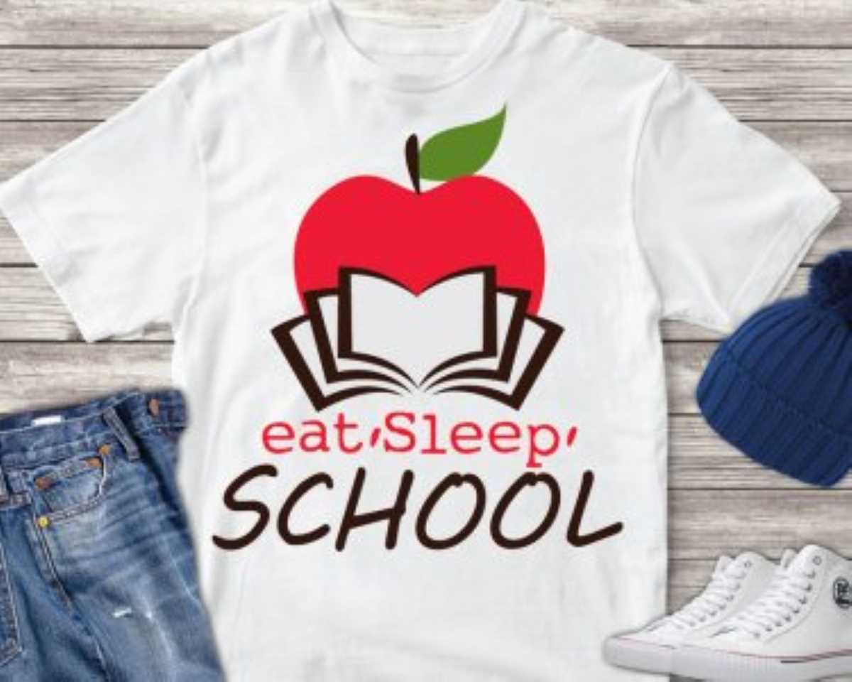 Eat Sleep School SVG, SVg, School SVG, Cricut Files, Tshirt SVG, Instant Download