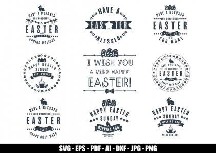 Easter SVG Bundle, Seasons SVG, Festivals SVG, Easter Celebration SVG, Modern Holiday, Decals And Stickers, Cricut Files, Instant Download