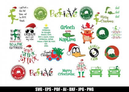 Christmas Grinch SVG, Merry Christmas SVG, Winter SVG, Holidays SVG, Cricut Files, Decals And Stickers, Instant Download