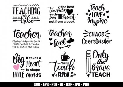 Teaching SVG, SVGs, Love SVG, Motivational Quotes, Decals And Stickers, Tshirt Design, Cricut Files, Instant Download