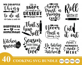 Cooking svg Bundle, Kitchen bundle SVG, Kitchen SVG, Kitchen Queen Svg, Decals And Stickers, Cricut Files, Instant Download