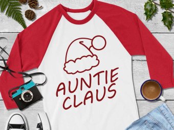 Aunty Claus SVG, Christmas SVG, Cricut Files, Silhouette Files, Digital Download