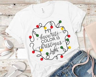 My favourite color is christmas lights svg, My favourite color is christmas lights cut file, My favourite color is christmas lights clip art, Christmas svg, Cricut Files, Silhouette Files, Digital Download