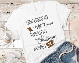 Gingerbread Hot Cocoa Sweaters Christmas Movies SVG, Christmas SVG, Holiday SVG, Cricut Files, Silhouette Files, Digital Download