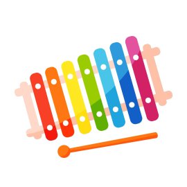 Free Vector Multicolor Xylophone PNG