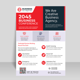 Abstract  grey simple informational flyer