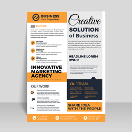 Abstract business flyer for business purposes