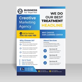 Simple informational vector flyer