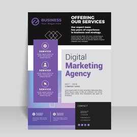 Modern high tech flyer design template