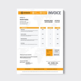 simple orange color template