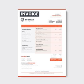 Simple corporate invoice template design