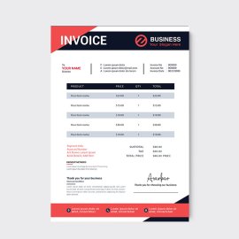 Simple minimal invoice design