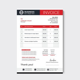 simple invoice design template minimal