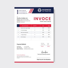 corporate simple invoice template