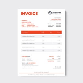Basic simple invoice template design