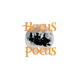 Hocus Pocus and three witches silhouette