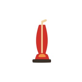 Simple Red vacuum cleaner
