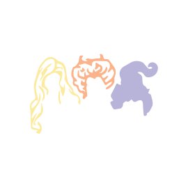 Abstract witches hair hat Halloween vector png