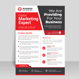 Vector corporate business flyer for free