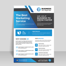 Gradient blue professional corporate business flyer