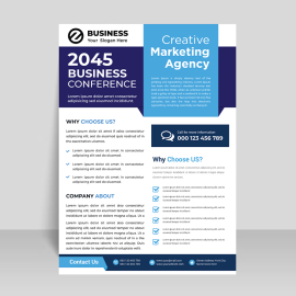 Free vector blue flyer template for free