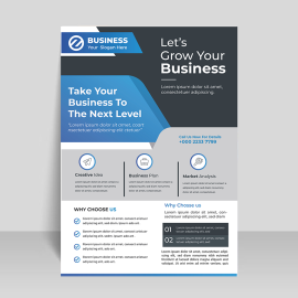 Blue simple business flyer