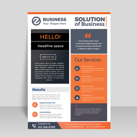 Professional business simple informational flyer