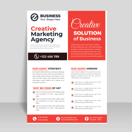Red business template flyer