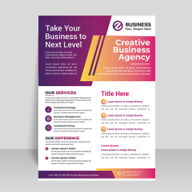 Aesthetic purple flyer for business purpose