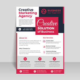 Beautiful pink creative abstract flyer