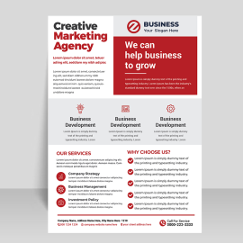 Simple and minimalist flyer template free vector