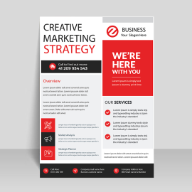 Red digital print ready flyer