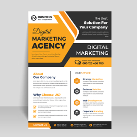 Black professional yellow premium template