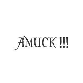Amuck text PNG vector