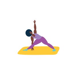 Black women doing yoga vector