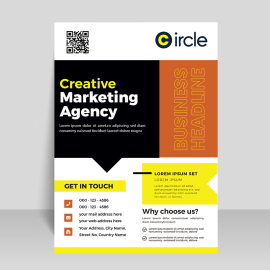 Black premium flyer brochure for free