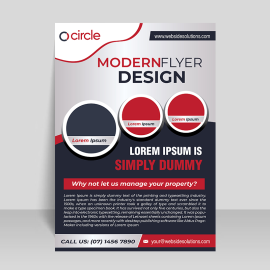 Modern aesthetic 3d style printing flyer template