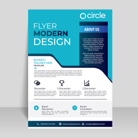 Info flyer brochure vector template