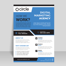 Flat corporate ready to print flyer brochure design