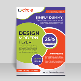 Promotional leaflet design vector ready to print