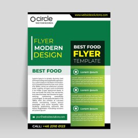 Green color flyer concept designed for Nature