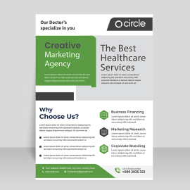 Light green flyer template