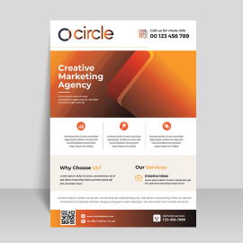 Simple gradient abstract design flyer