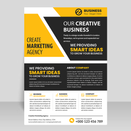 Black mustard business flyer design for free