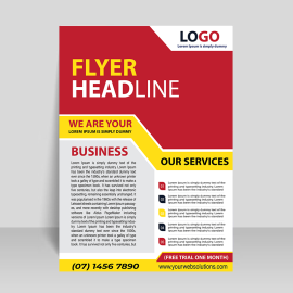 Red flyer template for professional use