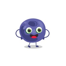 Cute berry mascot illustration cartoon vector png