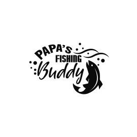 Papa fishing letters vector