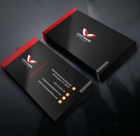 Black corporate vector business card