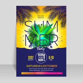 vector summer party poster