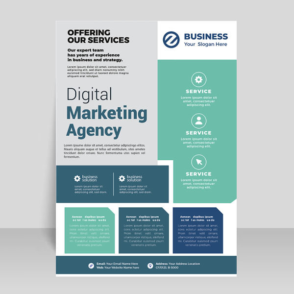 Corporate design vector flyer template - freepng